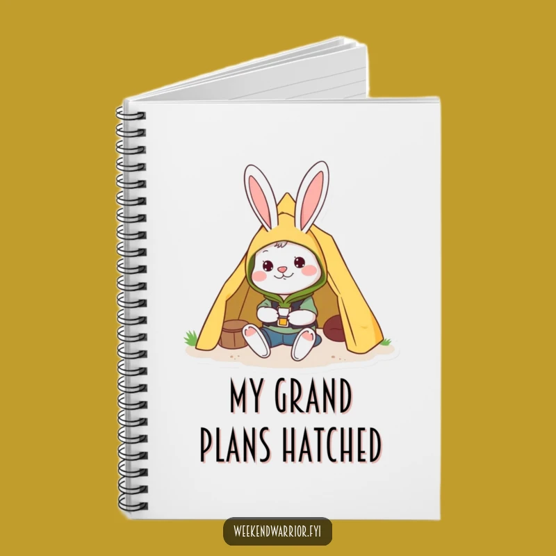 Funny Camping Rabbit Notebook a Cheerful Character Journal for Adventures