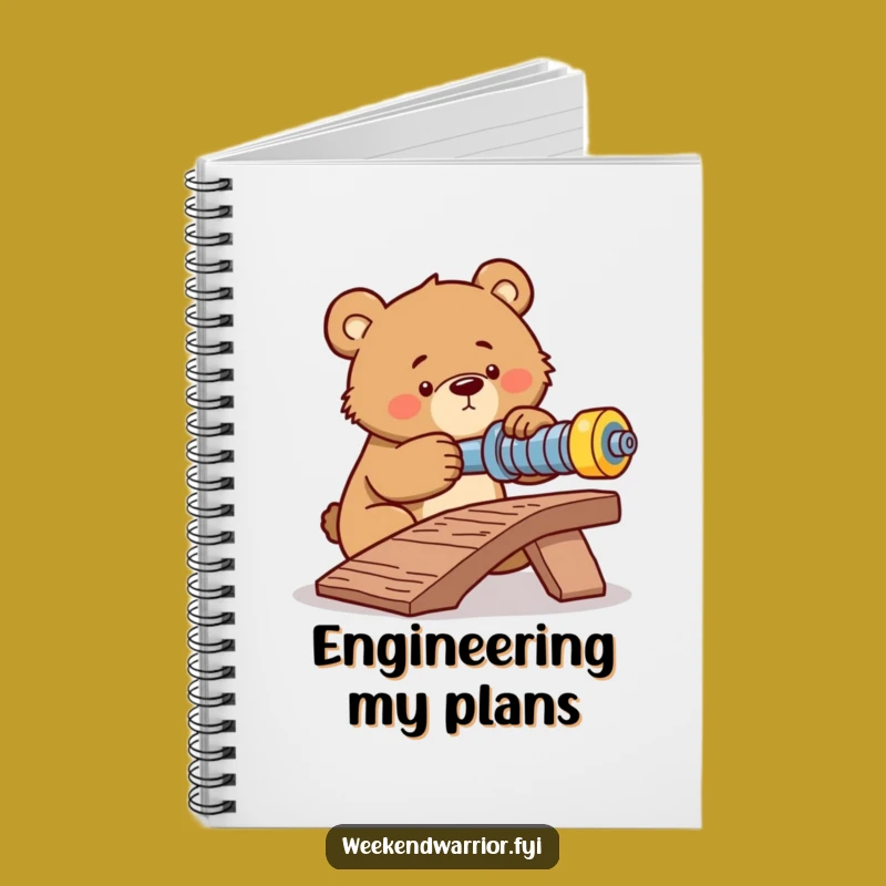 Funny Determined Bear Notebook: Plan Your Projects with Focus!