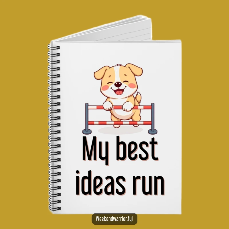 Funny Giggling Dog Notebook: Hilarious Canine Obstacle Course Journal Gift