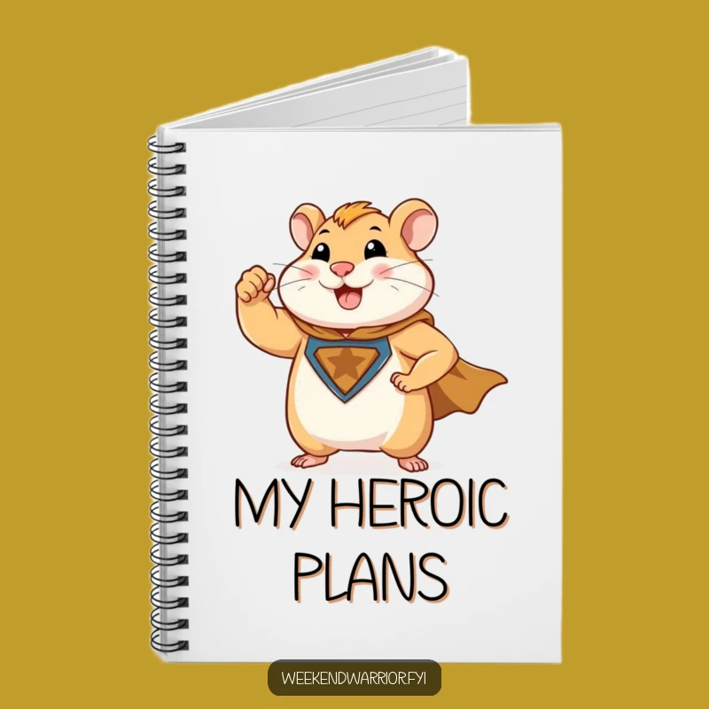 Funny Hamster Superhero Notebook: Jot Down Plans with Heroic Flex Cover, Great Gift