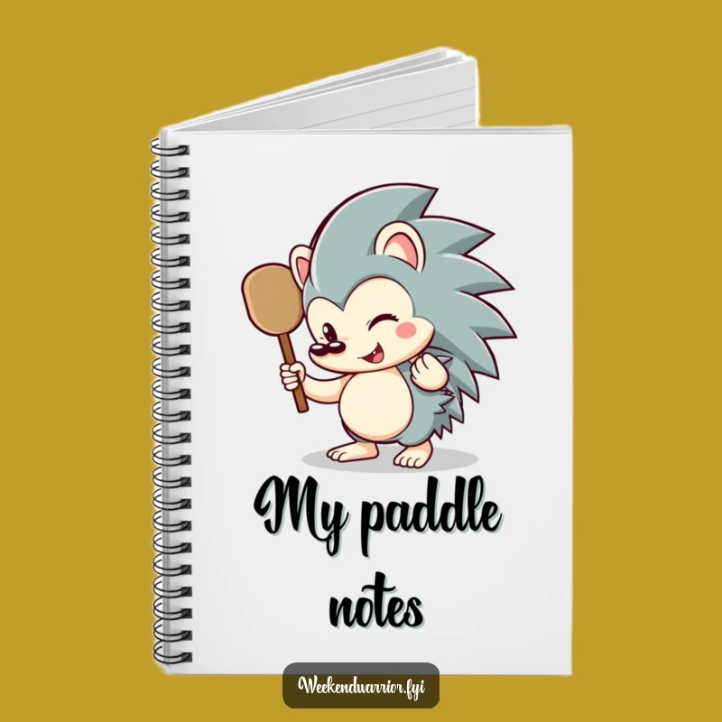 Funny Hedgehog Paddle Notebook: Jot Down Ideas with Woodland Charm