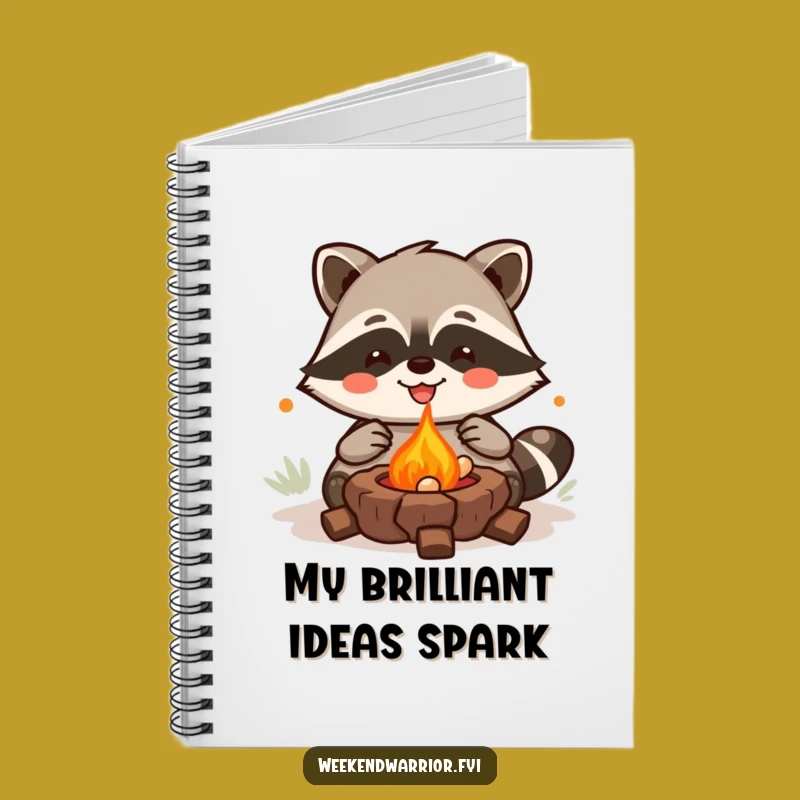 Funny Kawaii Raccoon Notebook - Grilling Chef Journal for Culinary Notes