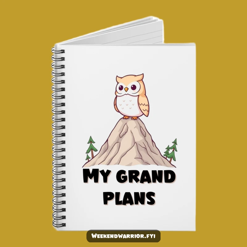 Funny Wise Owl Notebook - Mountain View Surveying Journal