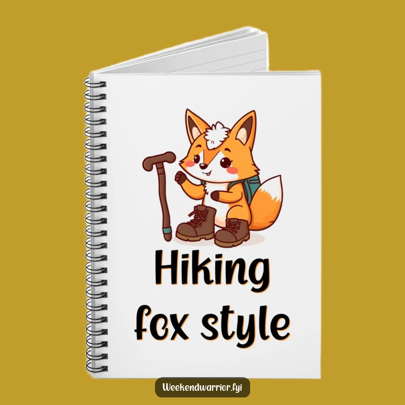 Funny Fox Hiking Notebook: Hilarious Journal for Outdoor Plans