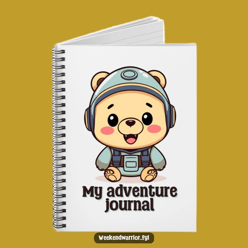 Funny Adventure Bear Notebook - Cheerful Explorer Journal Gift