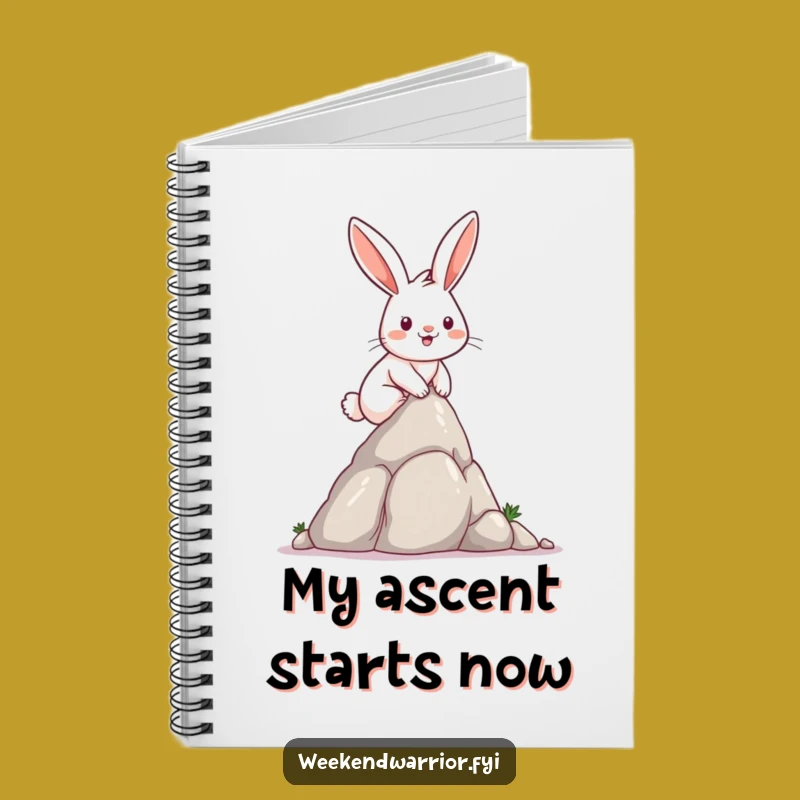 Funny Rabbit Notebook: Determined climber, for notes and funny goals.