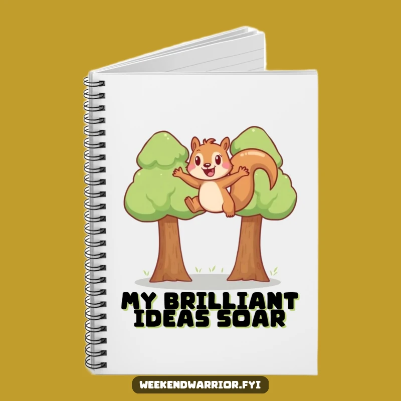 Funny Squirrel Notebook: Joyful jumper, for notes and funny ideas.