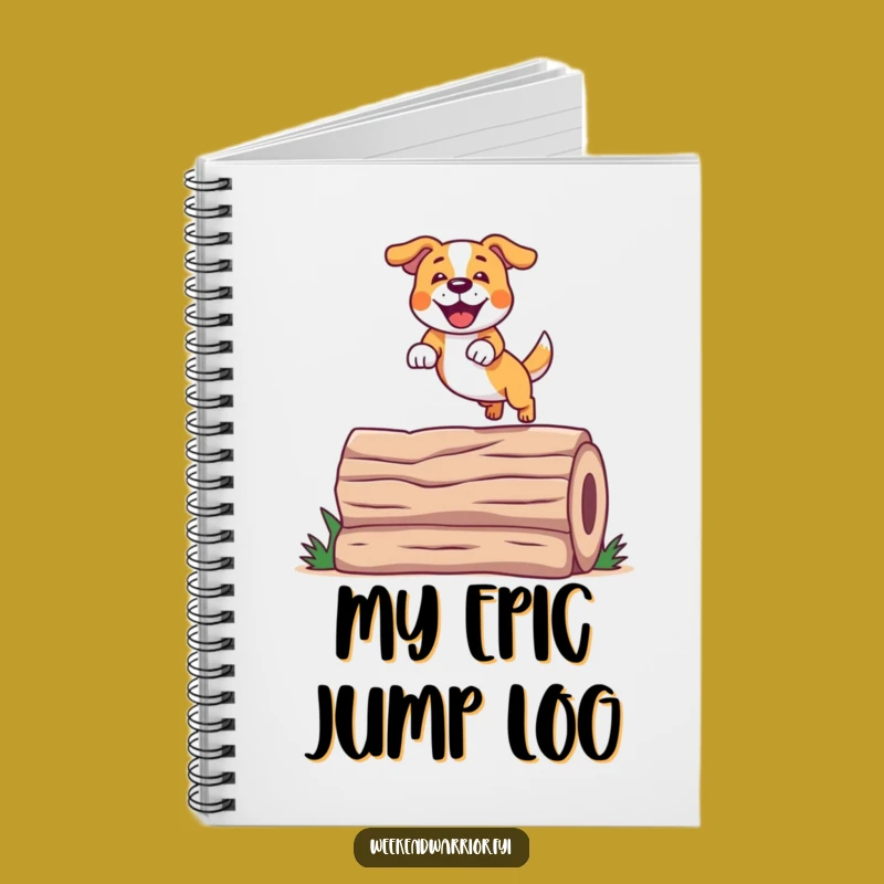 Funny Dog Notebook: Jot Down Adventures with a Leaping Pup!