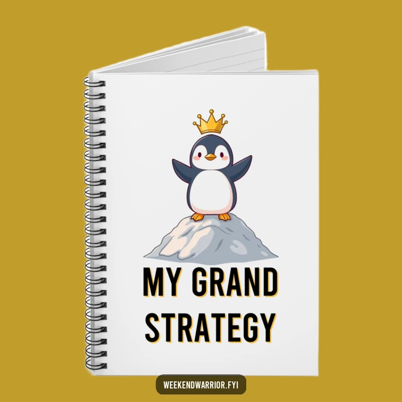 Funny Penguin King Notebook: Victorious Journal, Hilarious Animal Stationery Gift