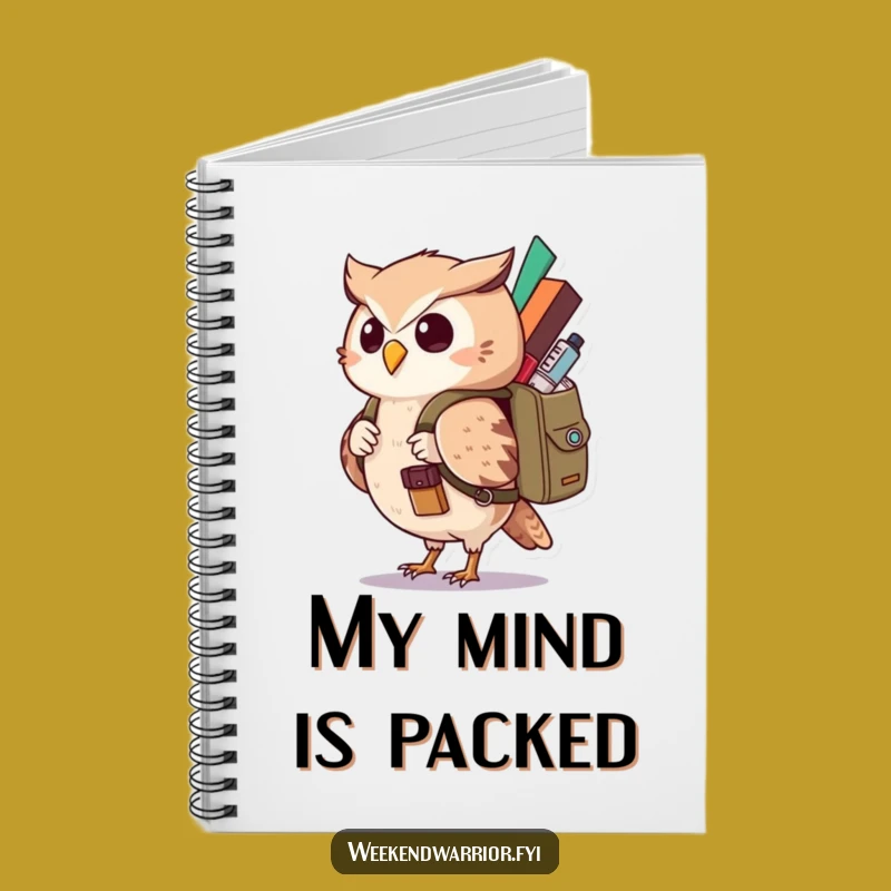 Funny Kawaii Owl Notebook - Curious Explorer Journal for Adventurous Notes