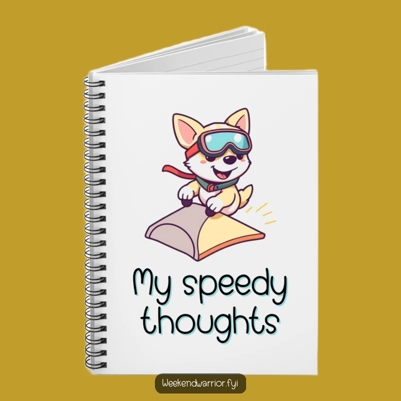 Funny Dog Zipping Notebook: Jot Down Ideas at Full Speed, a Perfect Funny Gift