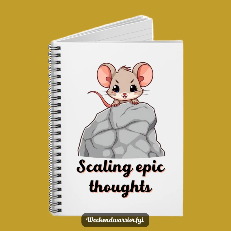 Funny Mouse Rock Climbing Notebook: Journal Your Brave Adventures Gift