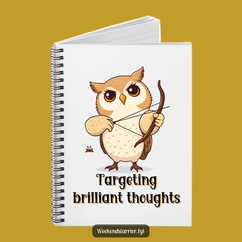 Funny Owl Archery Notebook: Journal Your Focus Gift