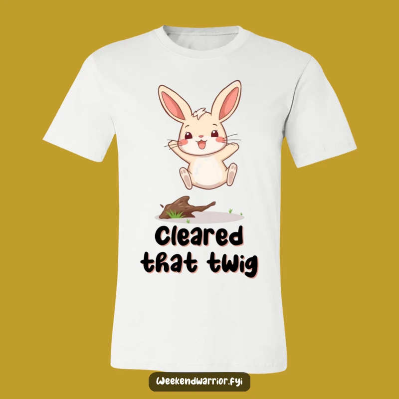 Funny Rabbit Victorious Leap T-Shirt A Hilarious Bunny Humor Gift