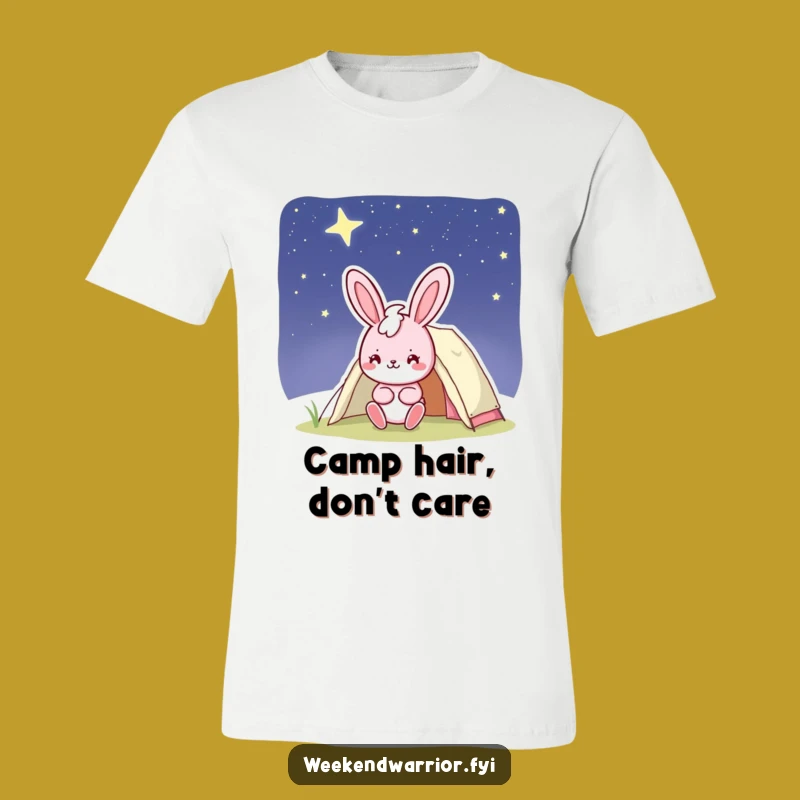 Funny Bunny Camper T-Shirt - Starry Night Smiles!