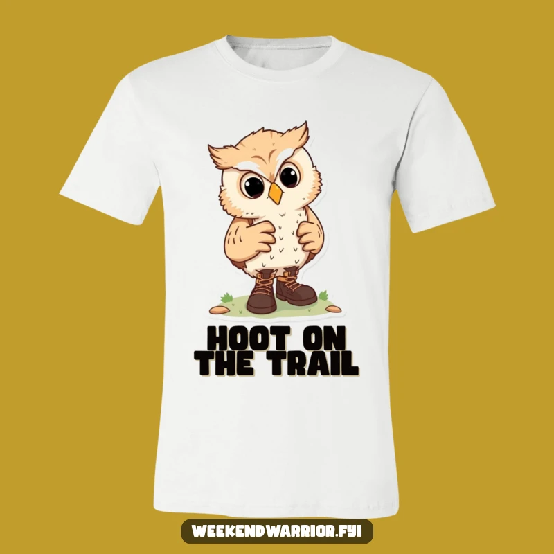 Funny Curious Owl Hiking T-Shirt, Embrace the Trail