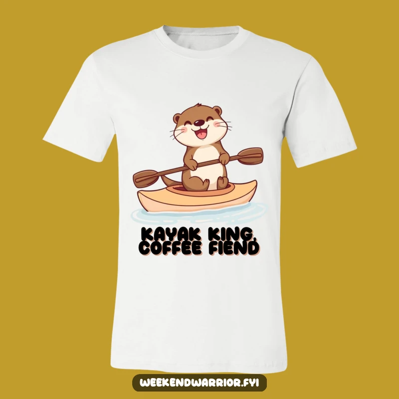 Funny Otter Kayak Tee: Adorable Watersport Enthusiast Shirt, Ideal Funny Gift for Outdoor Fun