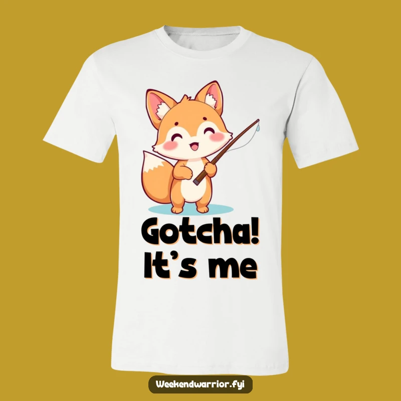 Funny Fox T-Shirt: Exciting Kawaii Fishing Adventure Tee