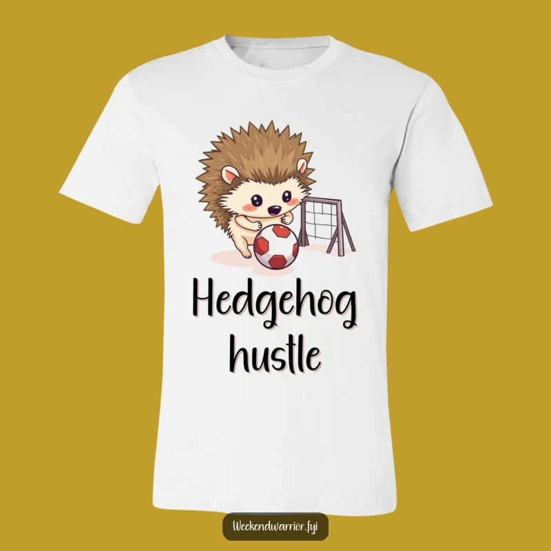 Funny Hedgehog Goal T-Shirt: Wear This Determined Critter Sports Tee, a Funny Gift