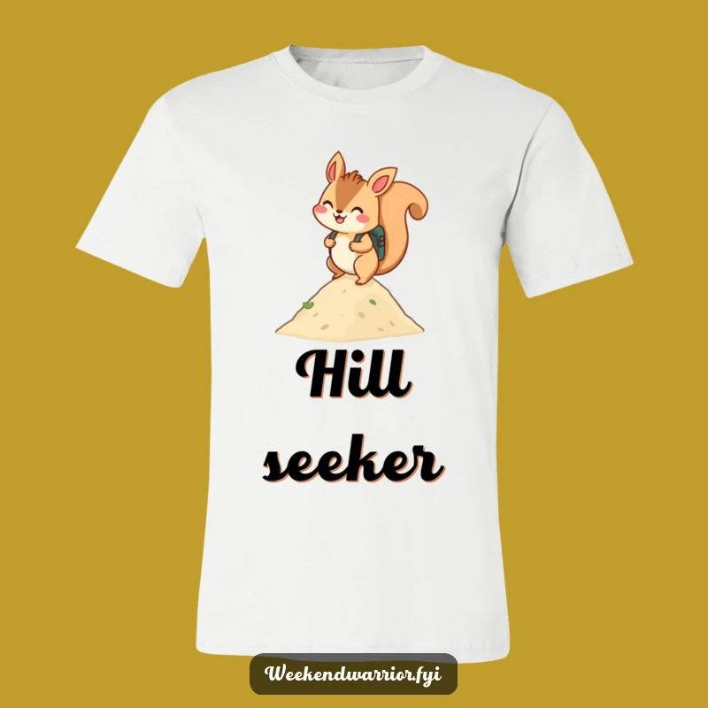 Funny Squirrel Hiker T-Shirt: Happy Climber Tee, Awesome Gift