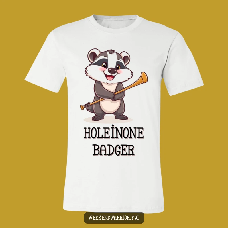 Funny Golf Badger T-Shirt - Determined Golfer Tee Gift