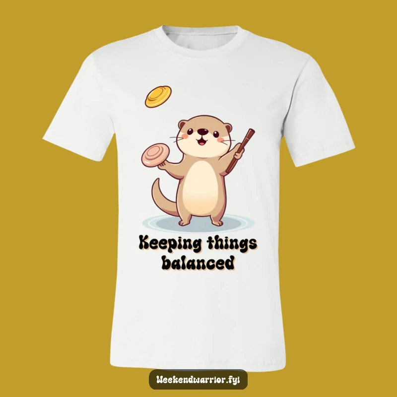 Funny Otter Juggling T-Shirt: Playful Otter Skill Tee, Unique Gift Idea