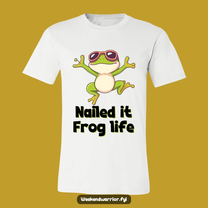 Funny Frog Triumph T-Shirt - Hilarious Goggle Frog Gift for Athletes