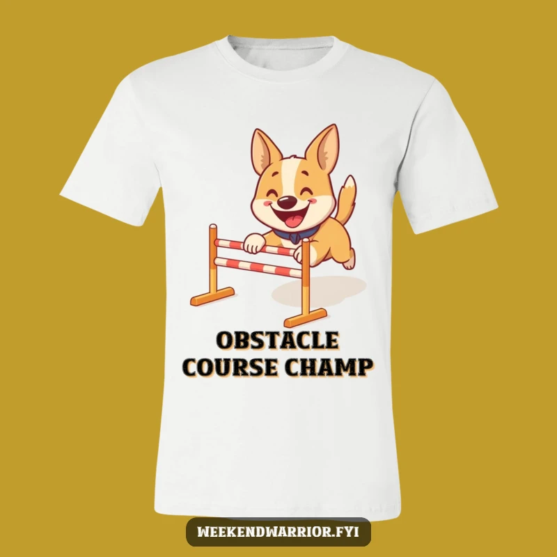 Funny Dog Obstacle Course T-Shirt: Energetic Pooch Tee, Awesome Gift