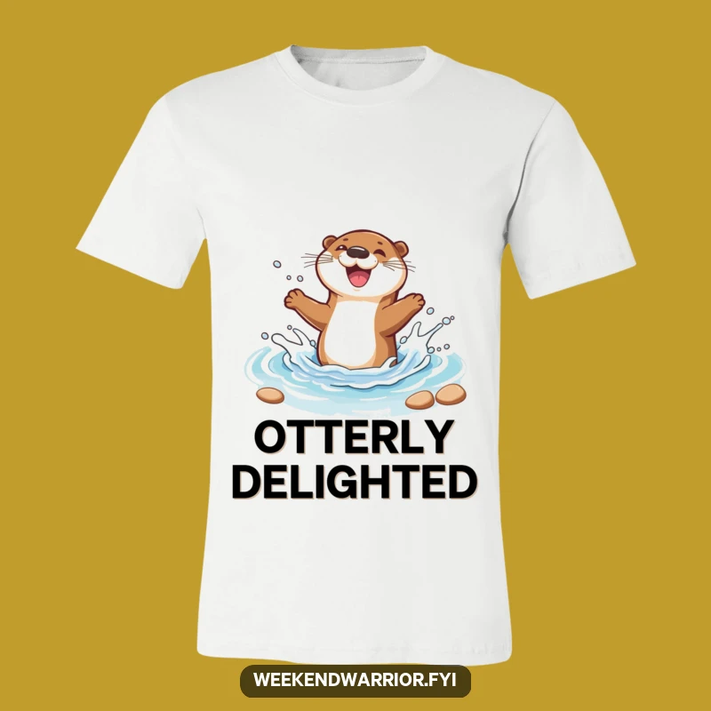 Funny Joyful Otter T-Shirt: Go With the Flow in Style