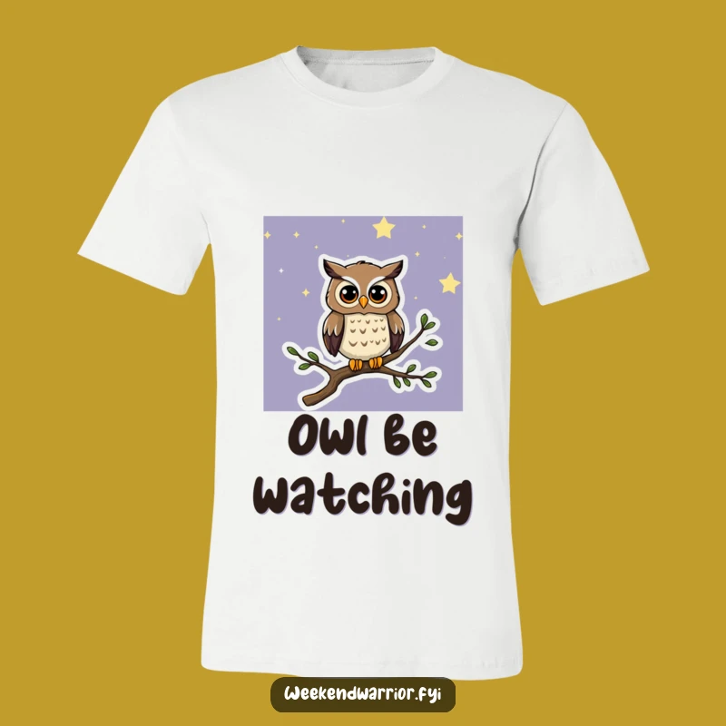 Funny Curious Owl T-Shirt: Explore the Night with Whimsical Style