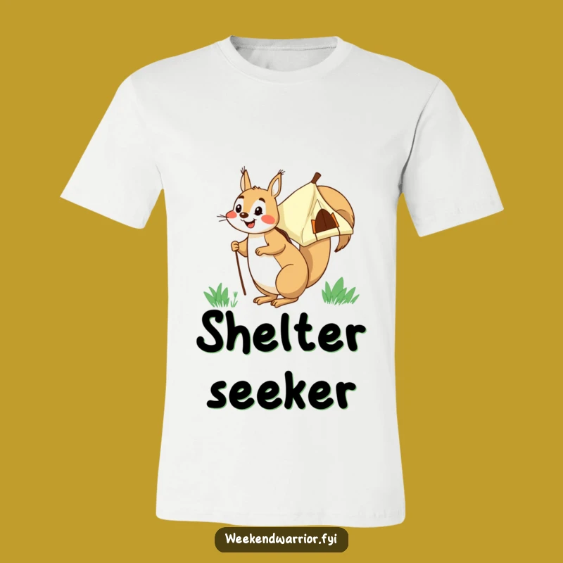 Funny Squirrel Tent T-Shirt: Hilarious Woodland Camping Apparel