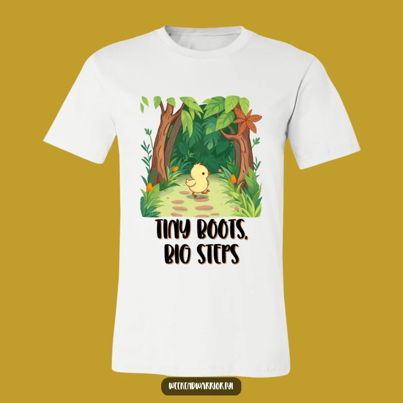Funny Chick Jungle T-Shirt: Tiny Boots Marching Adventure Tee, Great Gift