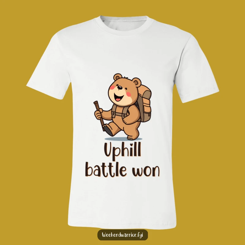 Funny Bear Trekking T-Shirt: Hilarious Outdoor Adventure Apparel