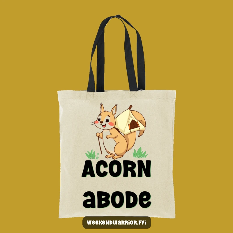 Funny Squirrel Tent Tote Bag: Hilarious Woodland Carry-All Gift