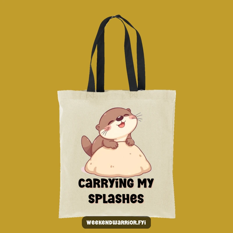 Funny Otter Headbutt Tote Bag - Carry Your Playful Spirit