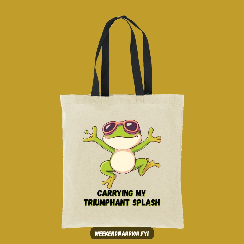 Funny Leap Frog Goggles Tote Bag - Hilarious Essential Gift for Shoppers