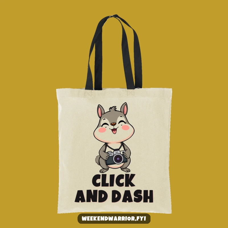 Funny Squirrel Camera Tote Bag: Hilarious Gift for Photographers