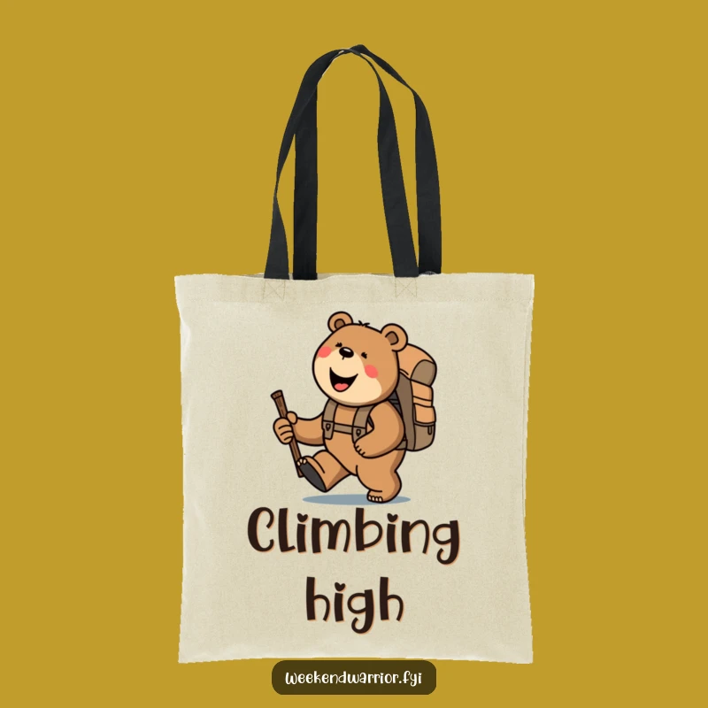 Funny Bear Backpack Tote Bag: Hilarious Trekking Accessory Gift