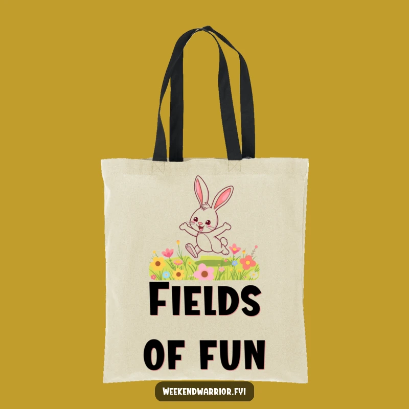 Funny Bunny Meadow Tote Bag: Carry Your Fun Everywhere!