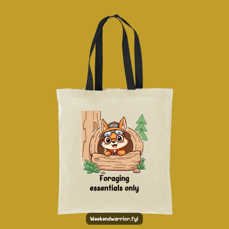 Funny Explorer Squirrel Tote Bag: Carry Your Gear with Hilarious Style