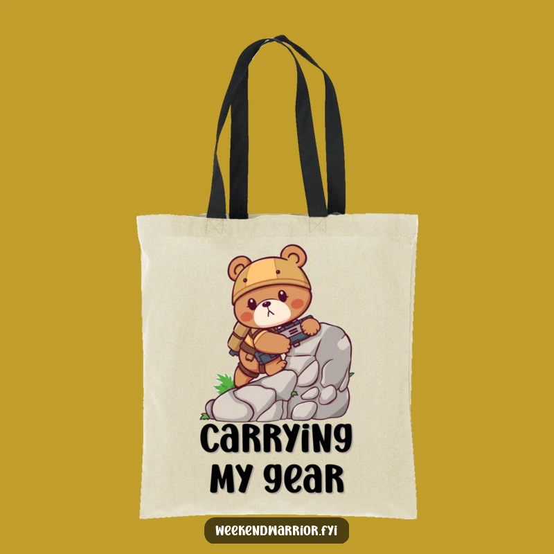 Funny Bear Combat Tote Bag - Carry Your Gear with Grit