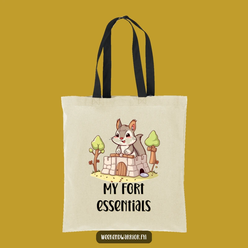 Funny Builder Squirrel Tote Bag: Carry Your Projects with Style!