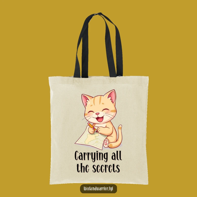 Funny Cat Sketching Tote Bag - Durable and Hilarious Artist Kitty Accessory
