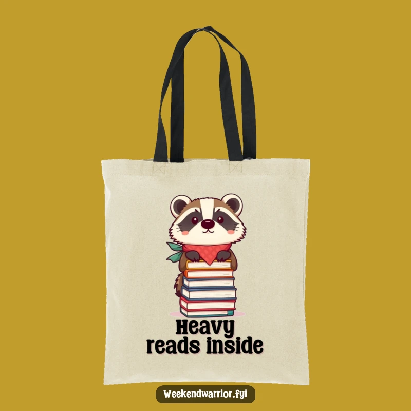 Funny Focused Badger Tote Bag: Carry Your Knowledge