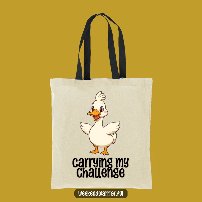 Funny Goose Challenge Tote Bag: Carry Your Grit with Style