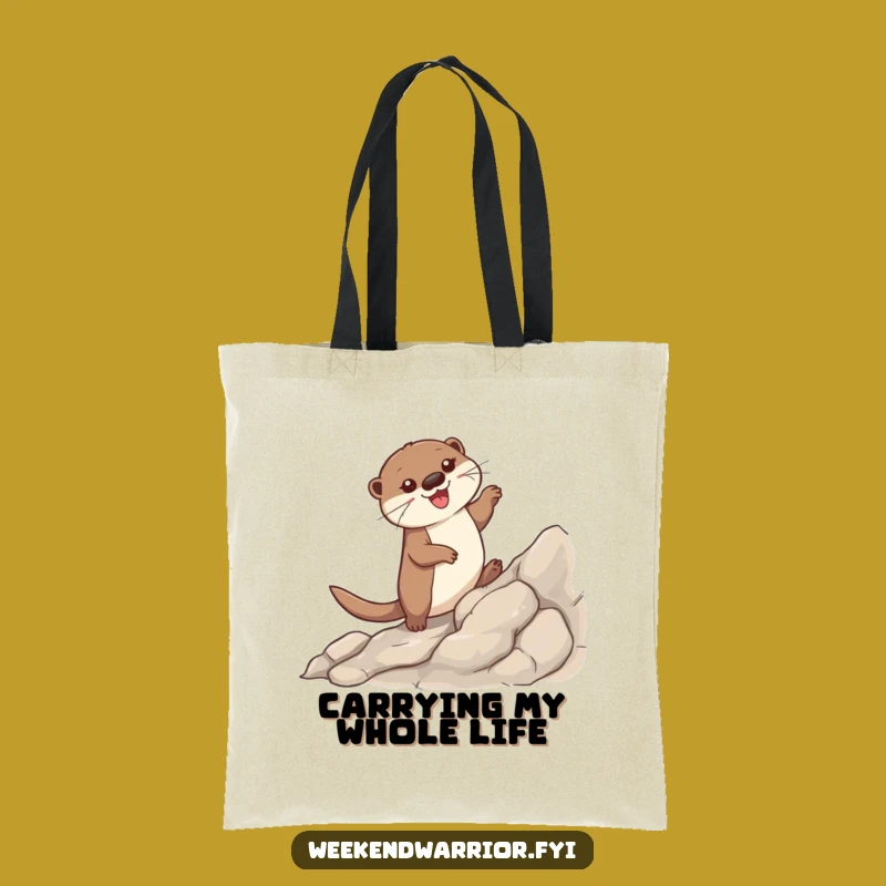Funny Otter Tote Bag: Durable Canvas Bag, Hilarious Animal Art for Shoppers