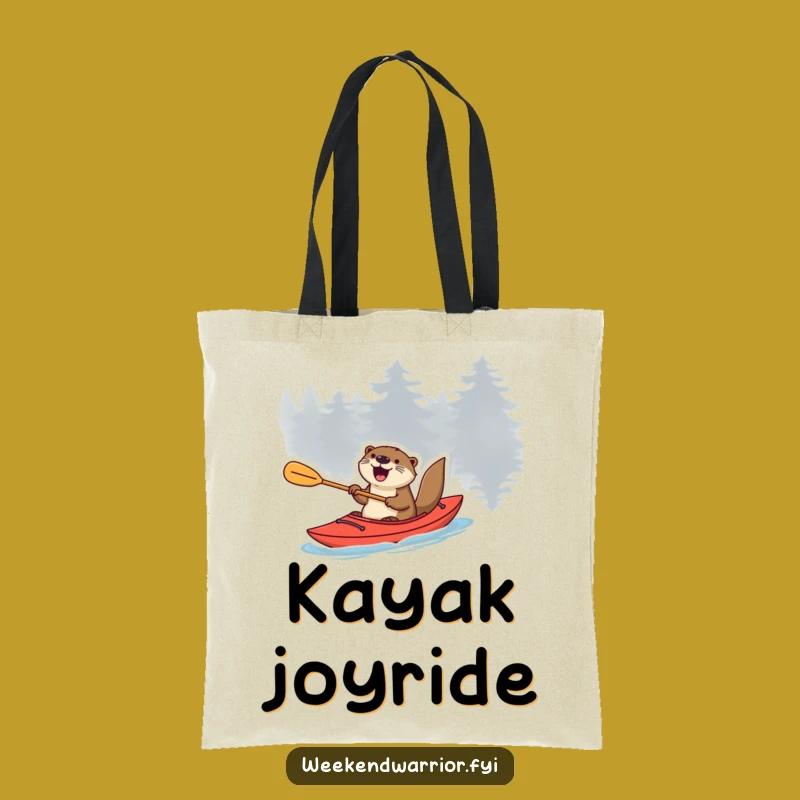 Funny Otter Kayak Tote Bag: Hilarious Water Adventure Carrier Gift