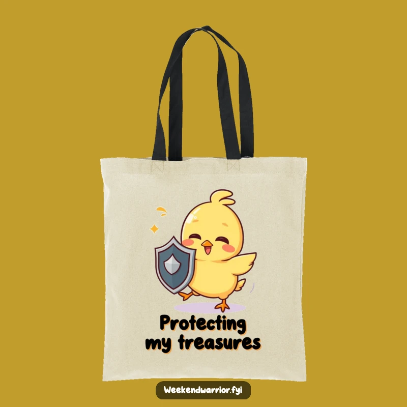 Funny Chick Guard Tote Bag - Carry Your Defenses Playfully!